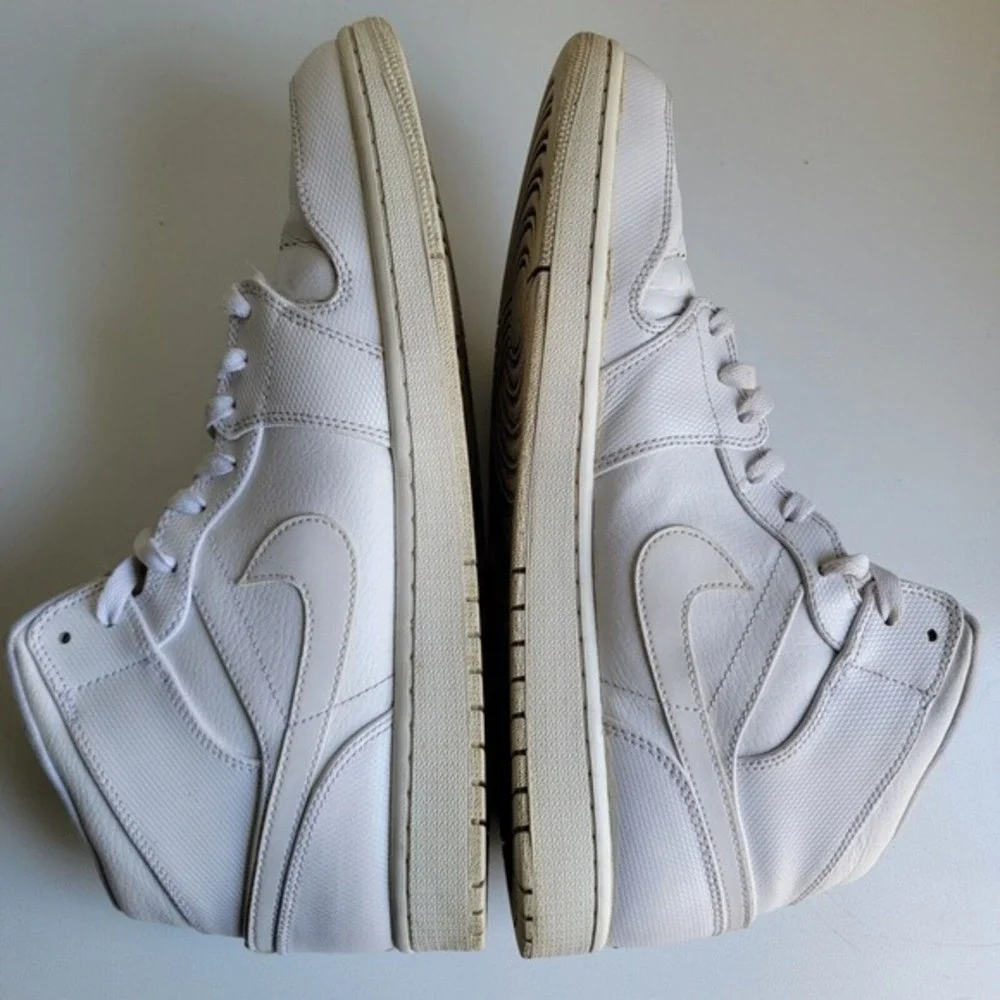 Nike Air Jordan 1 Mid 2014 White Cool Gray Shoes Sneakers 554724-120 Men Size 14